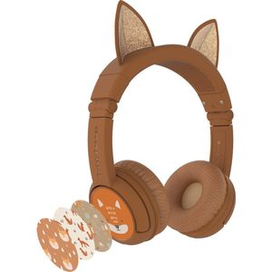 Buddyphones Draadloze Koptelefoon voor Kinderen Play Ears Plus Vos (Bruin)
