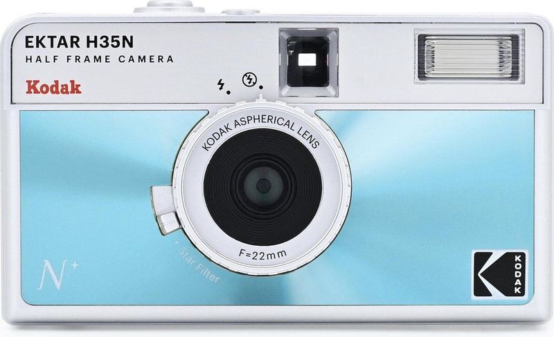 Kodak - EKTAR H35N Film Camera - Blauw - Halfframe - Vernieuwde Versie