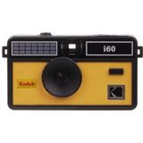 Kodak i60 Herbruikbare 35 mm camera - retrostijl, zonder focus, geïntegreerde flits, druk en pop-up flitser (geel)