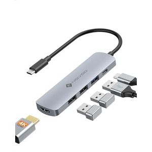 Novoo - C Hub - USB-C Dock - HDMI 4K - PD 100W - 3 USB A - 1 USB-C