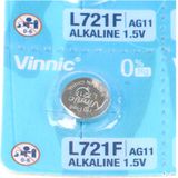 Alkaline speciaalbatterij Vinnic G11 / AG11 / L721 / LR58 blister van 10 stuks