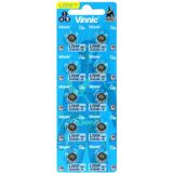 Alkaline speciaalbatterij Vinnic G11 / AG11 / L721 / LR58 blister van 10 stuks