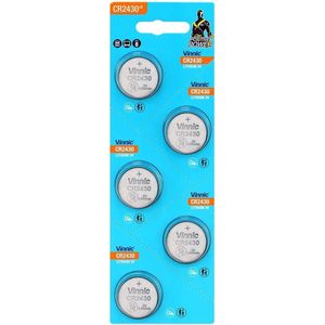 Vinnic CR2430 3v lithium knoopcelbatterij - 5 stuks