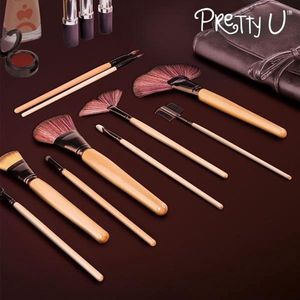 Pretty U Set van 24 Make-up Kwasten