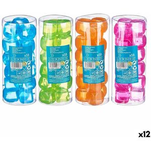Leknes - Koelblokjes - Blauw Groen Oranje Roze - Polyethyleen - 18 Onderdelen