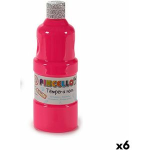 Tempera Pincello TP400N-P - Verf - Roze - 400 ml - 6 Stuks