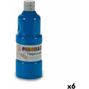 Tempera Pincello Neon Blauw 400 ml (6 Stuks)