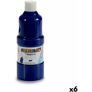 Tempera Pincello Donkerblauw 400 ml (6 Stuks)