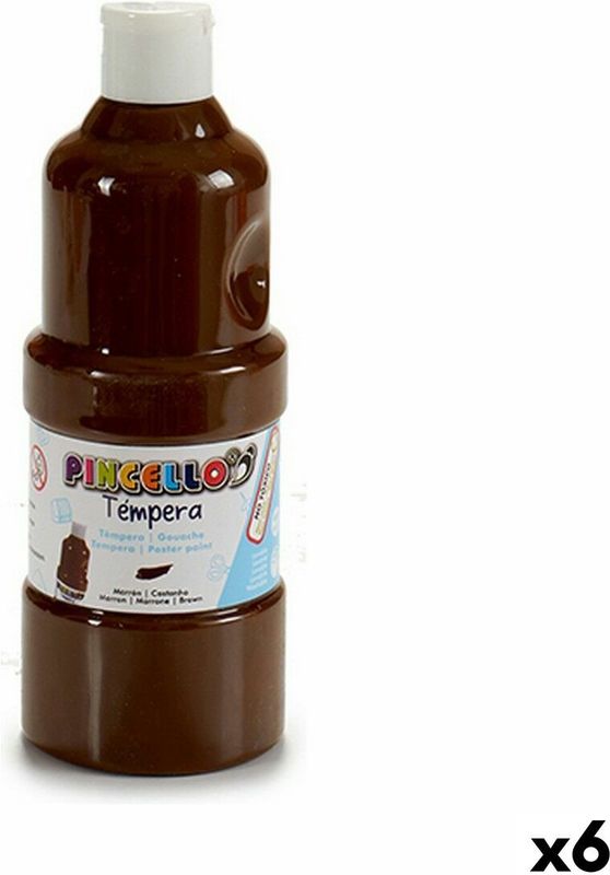Tempera Pincello Bruin 400 ml (6 Stuks)