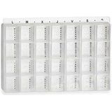 Pillenhouder - Transparant - Wekelijkse Pillen Organiser - 12 Stuks - 11 x 2,5 x 17 cm