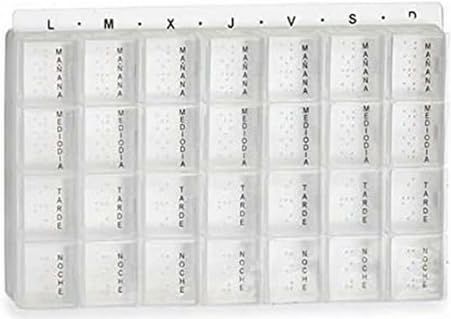 Pillenhouder - Transparant - Wekelijkse Pillen Organiser - 12 Stuks - 11 x 2,5 x 17 cm