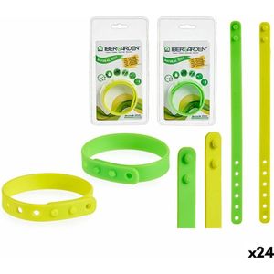 Anti-muggen Armband - Geel/Groen - Siliconen - 24 Stuks