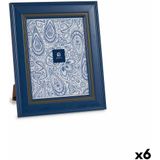 Fotolijsten Kristal Blauw Plastic (6 Stuks) (2 x 33 x 28 cm)