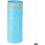 Vuilniszakken - Blauw - Polyethyleen - 15 Stuks - 30 Liter