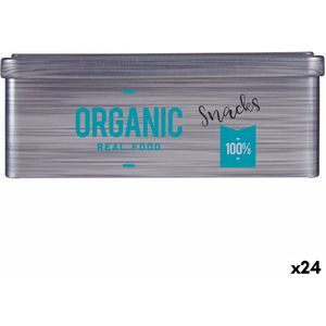 Tin - Organic Snacks - Blik - Grijs - Blikmateriaal - 24 Stuks