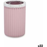 Glas Tandenborstelhouder Roze Plastic 32 Stuks (7,5 x 11,5 x 7,5 cm)