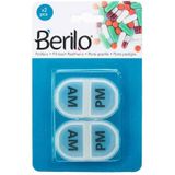 Berilo - HW0929-2 - Pillendoos - Transparant - Plastic - Set van 12 Stuks