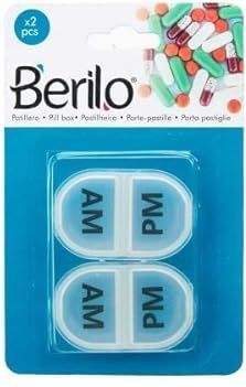Berilo - HW0929-2 - Pillendoos - Transparant - Plastic - Set van 12 Stuks