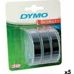 Laminated Tape for Labelling Machines Dymo 84773 9 mm x 3 m Black White (5 Units)