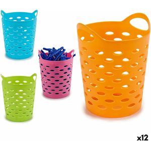 Mand voor wasknijpers Geel Blauw Oranje Roze polyestyreen 14 x 17 x 14 cm (12 Stuks)