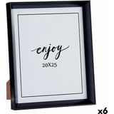 Fotolijsten 22,2 x 3,5 x 27,3 cm Zwart Plastic Glas (6 Stuks)
