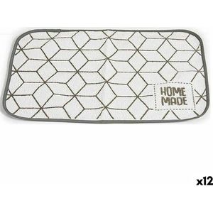 Placemat Kinvara 9999 Wit Grijs 33 x 0,3 x 48 cm (12 Stuks)