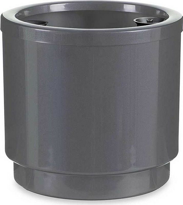 Zelfwaterende bloempot Ibergarden 4126-PLA Zilverkleurig Polypropyleen 26 x 25 x 26 cm (4 Stuks)