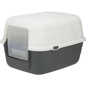 Cat Litter Box 48 x 32 x 38 cm Grey Anthracite Plastic (12 Units)