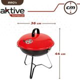 Barbecue Draagbare Aktive Rood 36 x 44 x 36 cm Ø 36 cm Geëmailleerd metaal