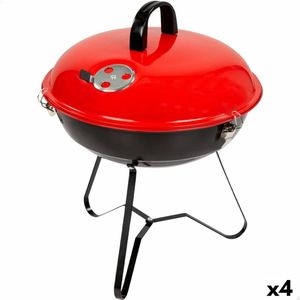 Barbecue Draagbare Aktive Rood Geëmailleerd metaal Ø 36 cm 36 x 44 x 36 cm