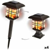 Set tuinverlichting op zonne-energie Aktive Plastic 13,5 x 46 x 13,5 cm (4 Stuks)