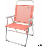 Vouwbare Stoel Aktive Flamingo Koraal 48 x 88 x 50 cm (4 Stuks)