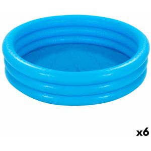 Opblaasbaar Kinderzwembad Intex Blauw Ringen 330 L 147 x 33 cm (6 Stuks)