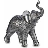 Decoratieve figuren Olifant Zilverkleurig 27,5 x 27 x 11 cm (4 Stuks)