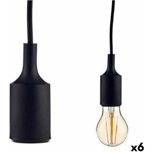 Plafondlamp 60 W 220-250 V Zwart Plastic (6 Stuks)