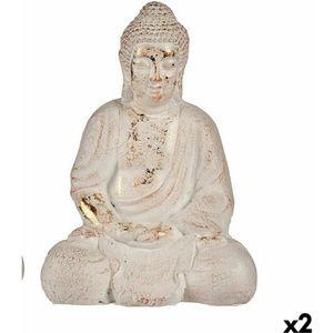 Ibergarden - Dekorative Figur für Garten Buddha Polyresin 22,5 x 41,5 x 29,5 cm (2 Stück)
