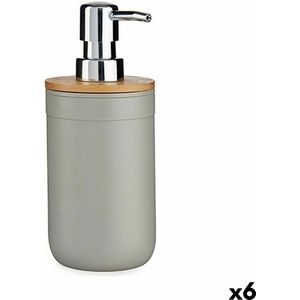 Zeepdispenser Grijs Bamboe Polypropyleen 350 ml (6 Stuks)