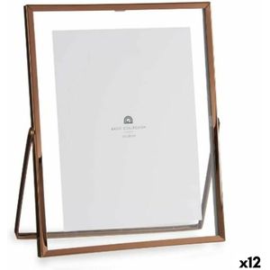 Fotolijsten Koper Metaal Glas Plastic 20,5 x 1 x 25,2 cm (12 Stuks)