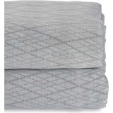 Sprei 180 x 260 cm Ruiten Grijs (4 Stuks)