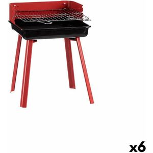 Houtskoolbarbecue met Poten Rood Ijzer 28 x 44,5 x 35 cm (6 Stuks)