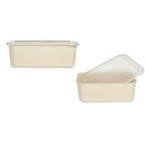 Opbergbak met Deksel Geel 17 x 8 x 23,5 cm (6 Stuks)