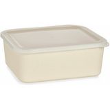 Opbergbak met Deksel Geel 17 x 8 x 23,5 cm (6 Stuks)