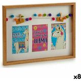 Giftdecor - Gift Decor Photo Frame de Wall Tassels Flame Multicolour Wood 30 x 3 x 41 cm (8 Stück)