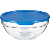 Ronde Lunchtrommel met Deksel Chefs Blauw 1,135 L 17,2 x 7,6 x 17,2 cm (4 Stuks)