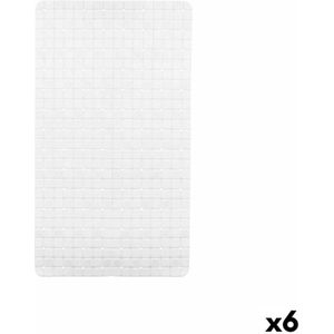 Antislipmat voor in de douche Berilo BM509 - 310 Wit PVC 67,7 x 38,5 x 0,7 cm Ruiten (6 Stuks)