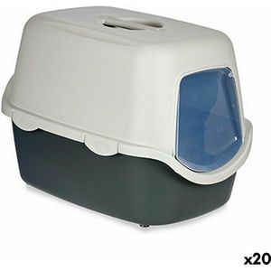 Kattenbak Stefanplast Antraciet Lichtgrijs Plastic 56,5 x 39,5 x 39 cm (20 Stuks)