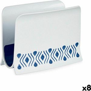 Servethouder Stefanplast Tosca Blauw Plastic 8,8 x 11 x 15 cm (8 Stuks)