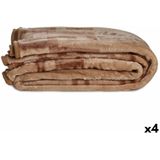 Deken Beige 220 x 240 x 0,5 cm (4 Stuks)