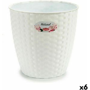 Blumentopf Stefanplast weiß Kunststoff 24 x 22,5 x 24 cm (6 Stück)
