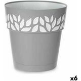 Selbstbewässernder Blumentopf Stefanplast Cloe Grau Kunststoff 29 x 29 x 29 cm (6 Stück)